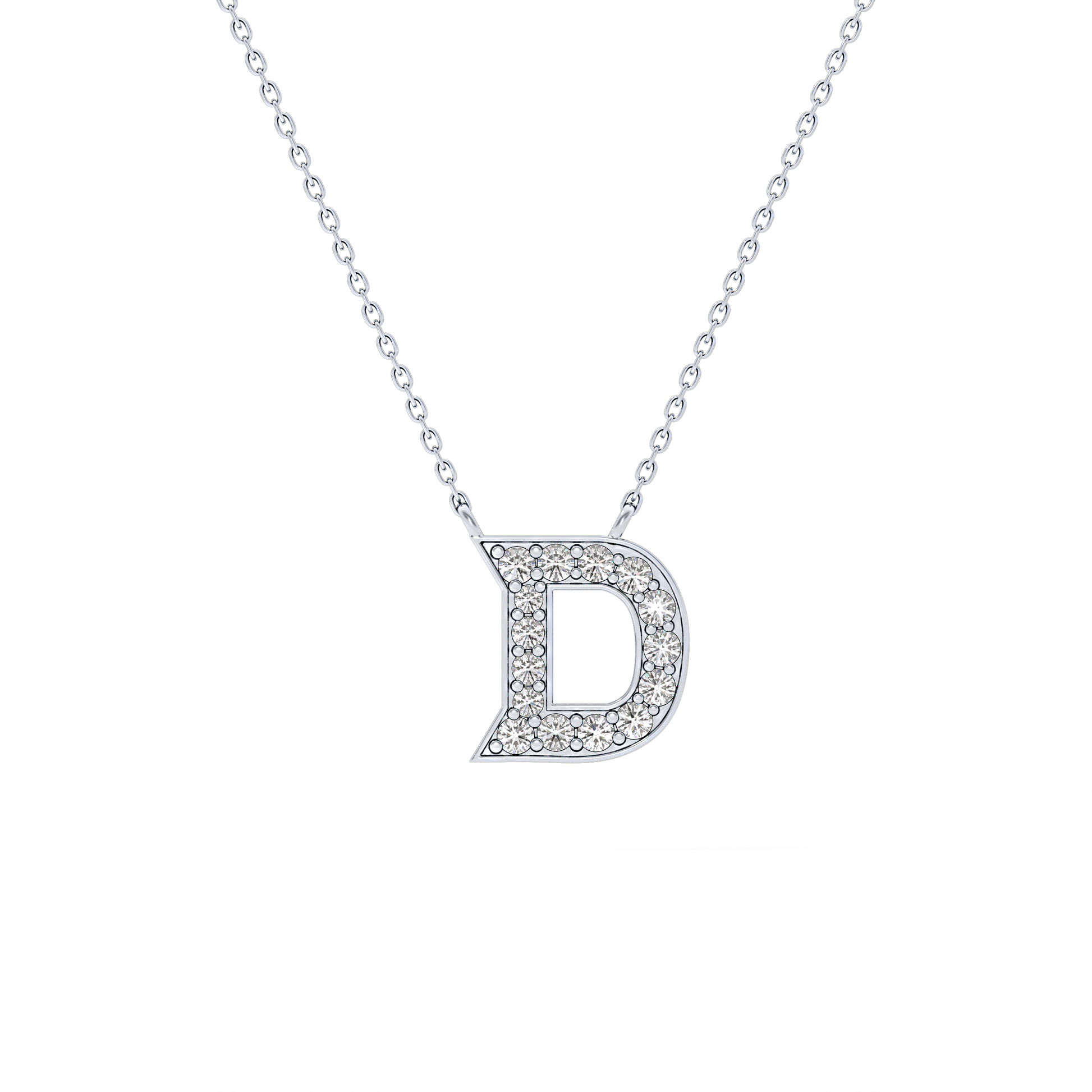 Classic 0.243 TCW Round D Shaped Moissanite Diamond Necklace