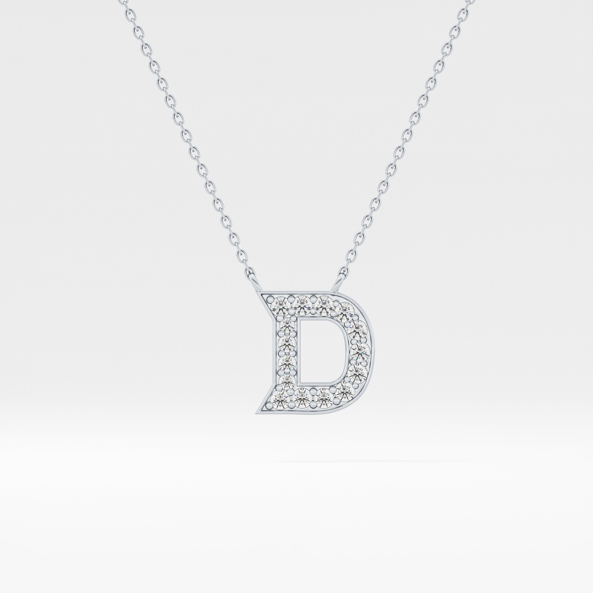 Classic 0.243 TCW Round D Shaped Moissanite Diamond Necklace
