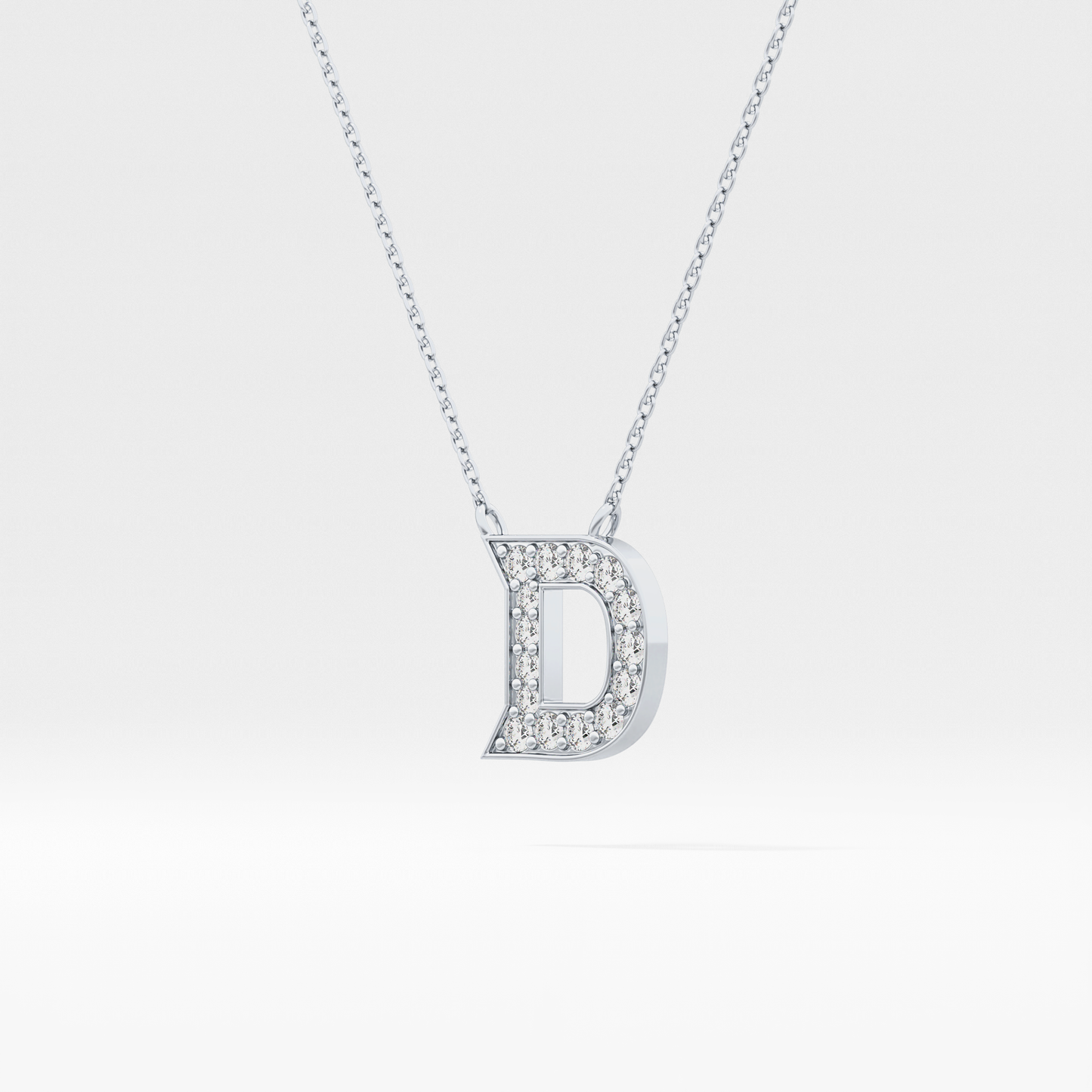 Classic 0.243 TCW Round D Shaped Moissanite Diamond Necklace