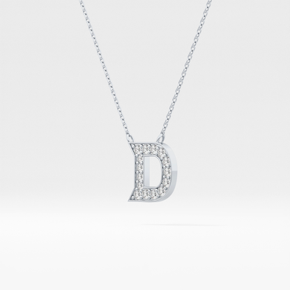 Classic 0.243 TCW Round D Shaped Moissanite Diamond Necklace