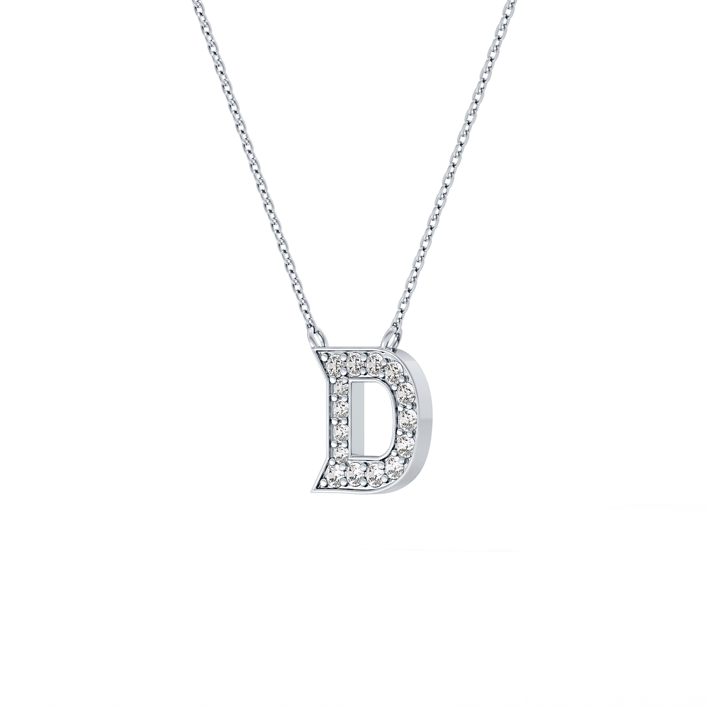 Classic 0.243 TCW Round D Shaped Moissanite Diamond Necklace