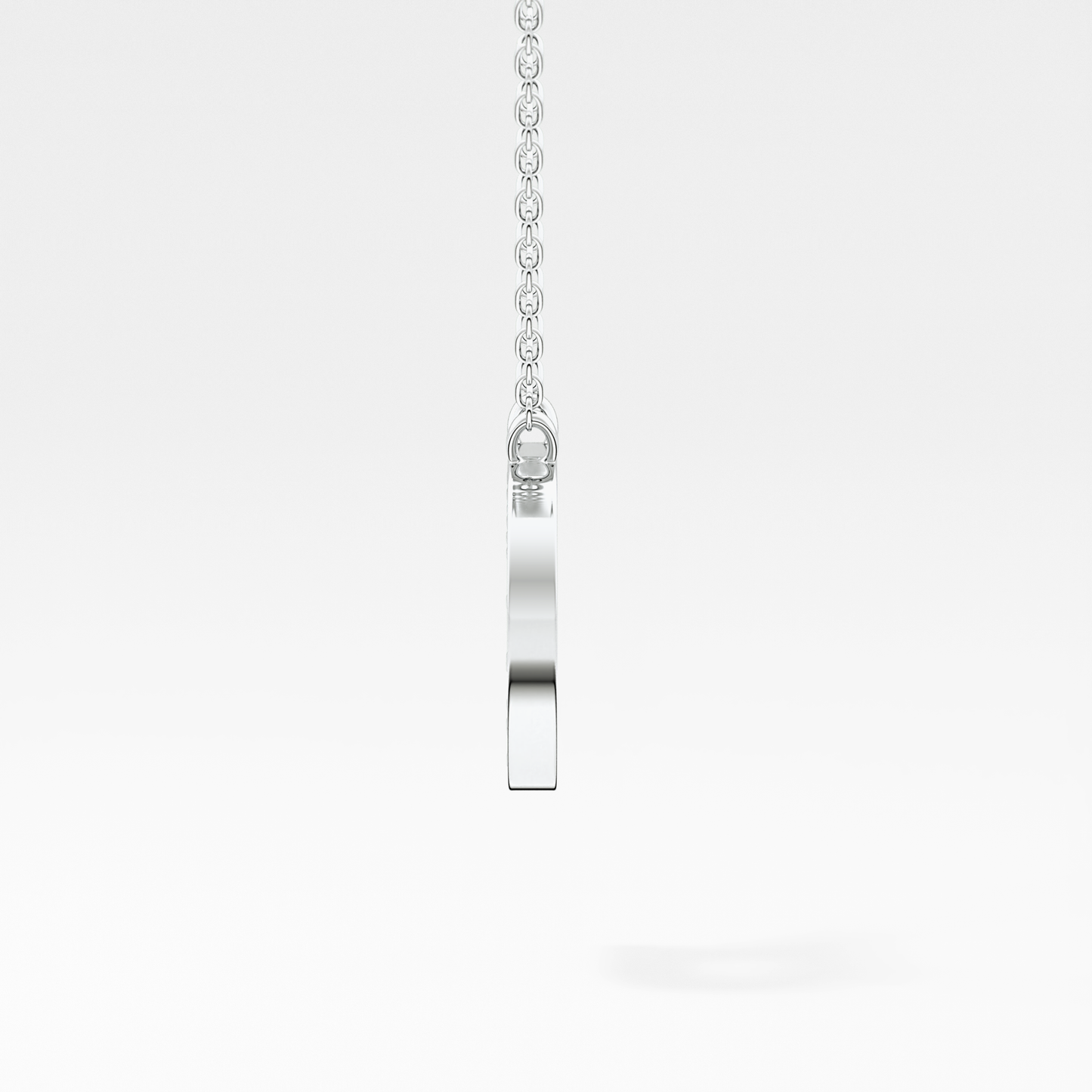 Classic 0.243 TCW Round D Shaped Moissanite Diamond Necklace