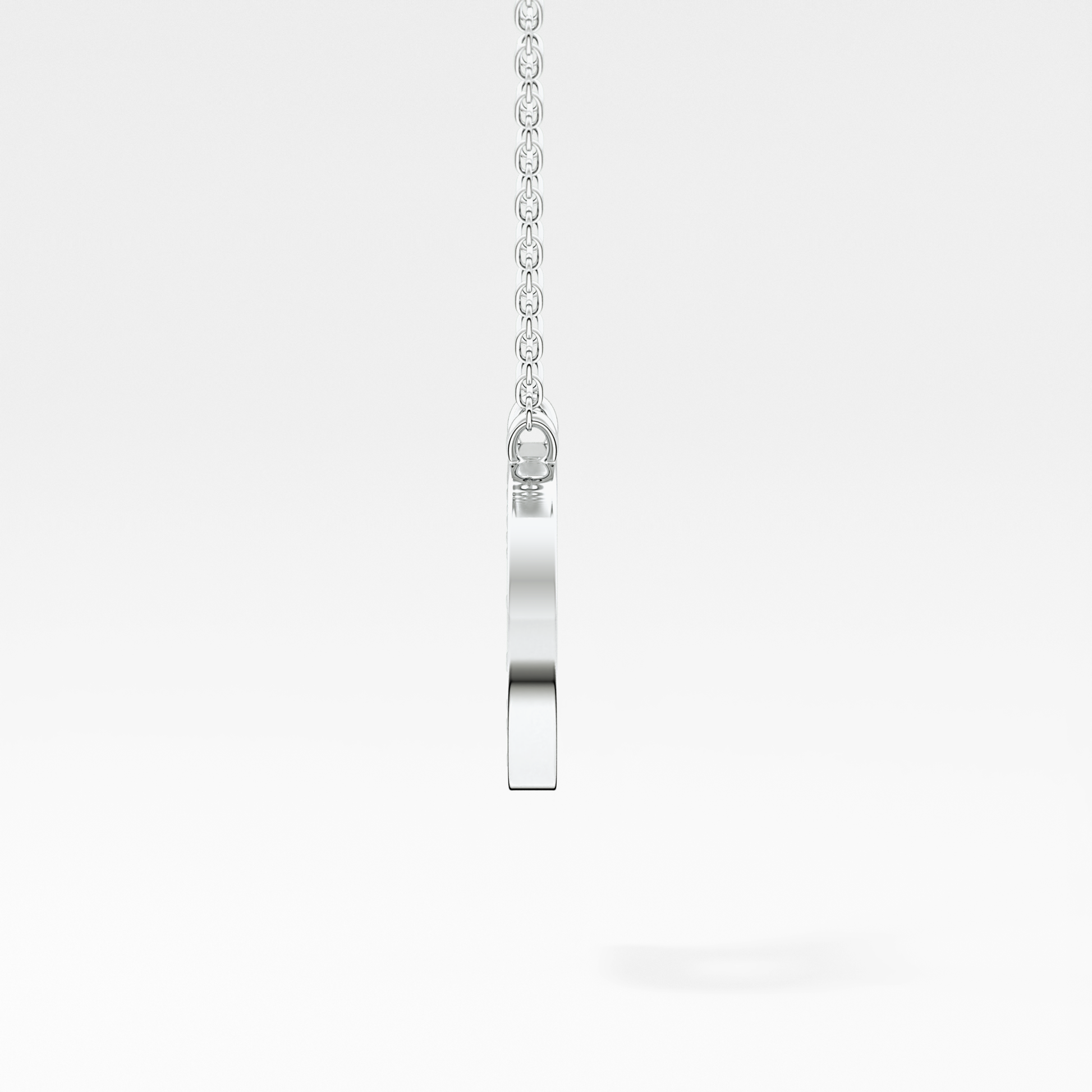 Classic 0.243 TCW Round D Shaped Moissanite Diamond Necklace