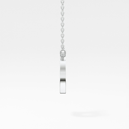 Classic 0.243 TCW Round D Shaped Moissanite Diamond Necklace