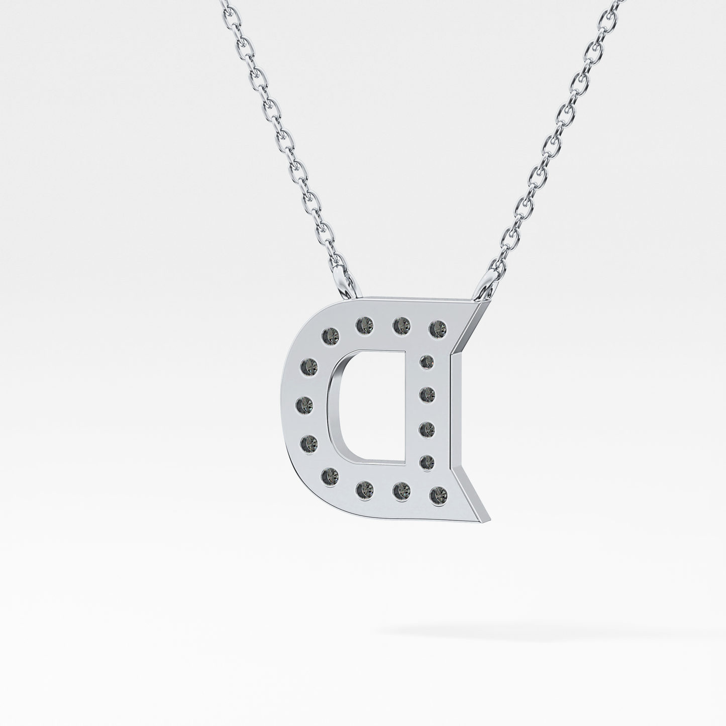 Classic 0.243 TCW Round D Shaped Moissanite Diamond Necklace