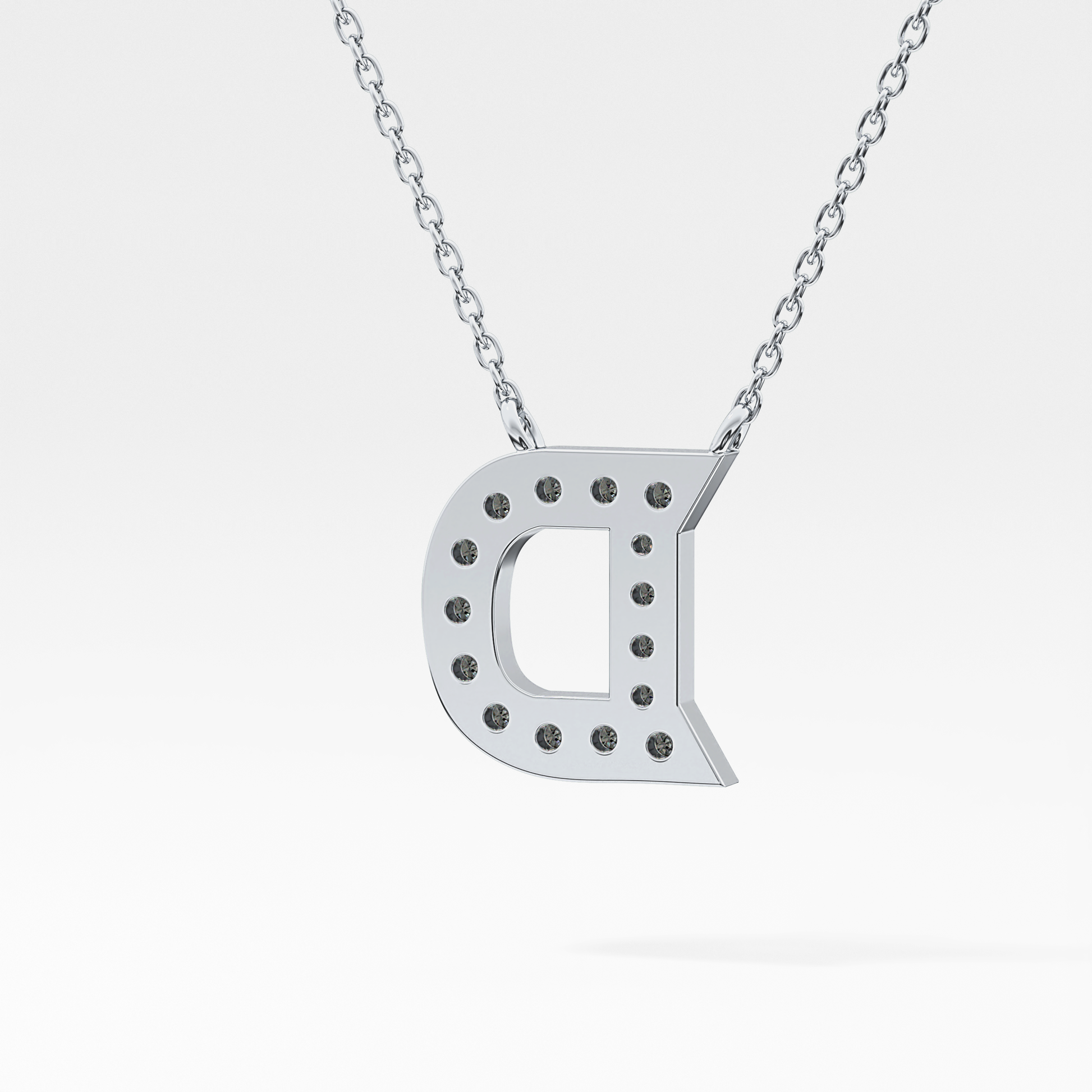 Classic 0.243 TCW Round D Shaped Moissanite Diamond Necklace