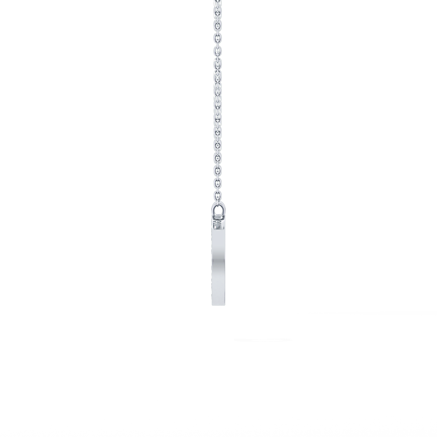 Classic 0.243 TCW Round D Shaped Moissanite Diamond Necklace