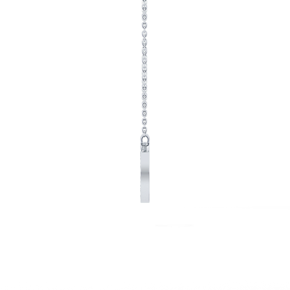 Classic 0.243 TCW Round D Shaped Moissanite Diamond Necklace