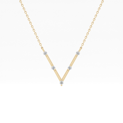 Classic 0.08 TCW Round Moissanite Diamond Necklace