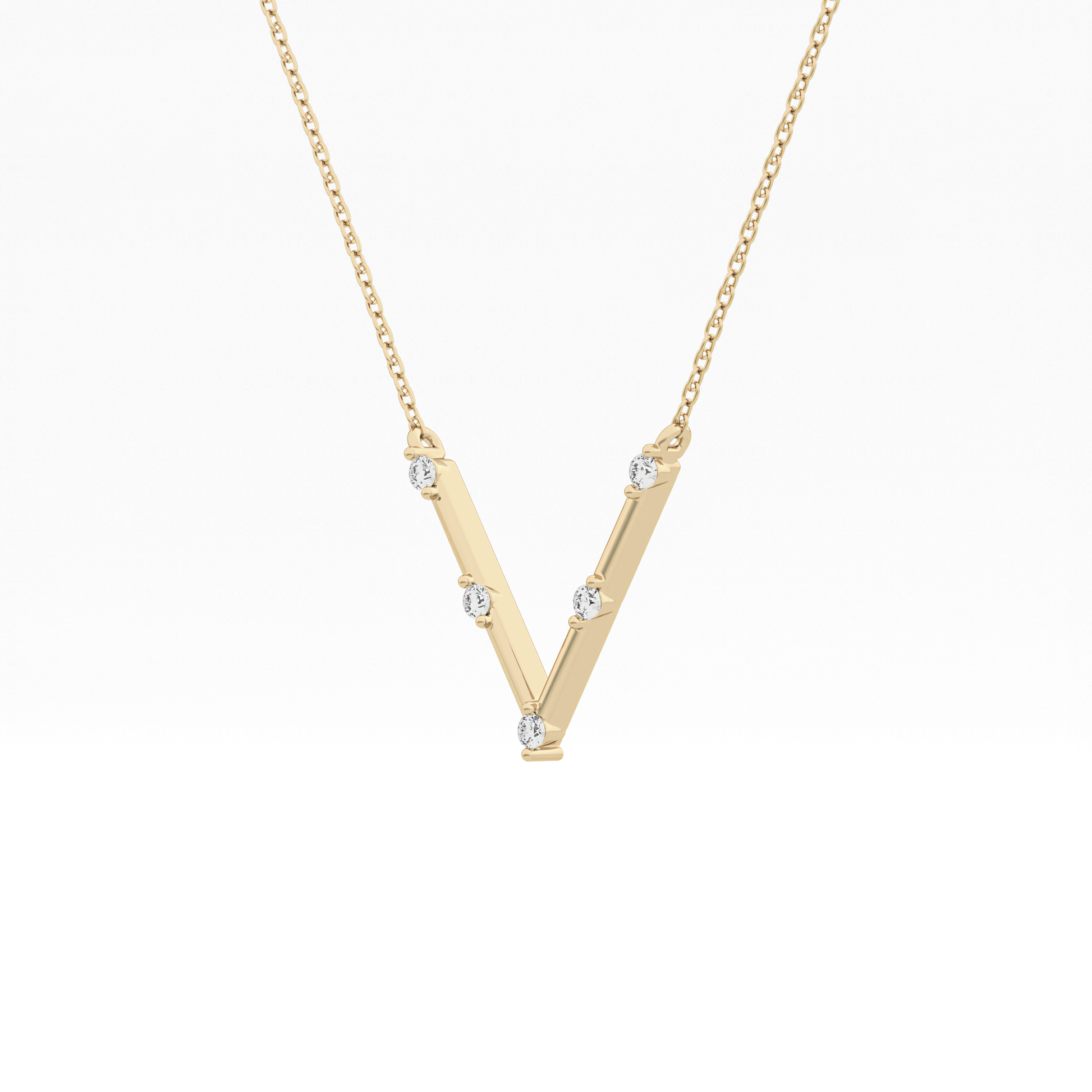 Classic 0.08 TCW Round Moissanite Diamond Necklace