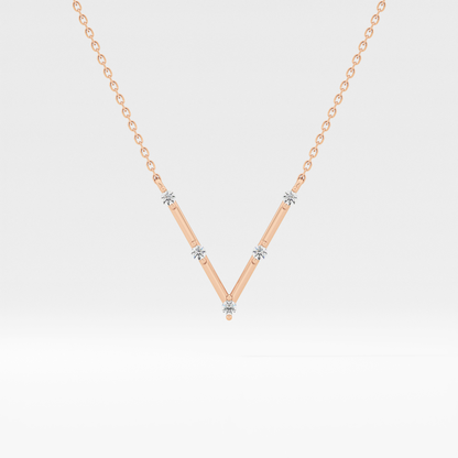 Classic 0.08 TCW Round Moissanite Diamond Necklace