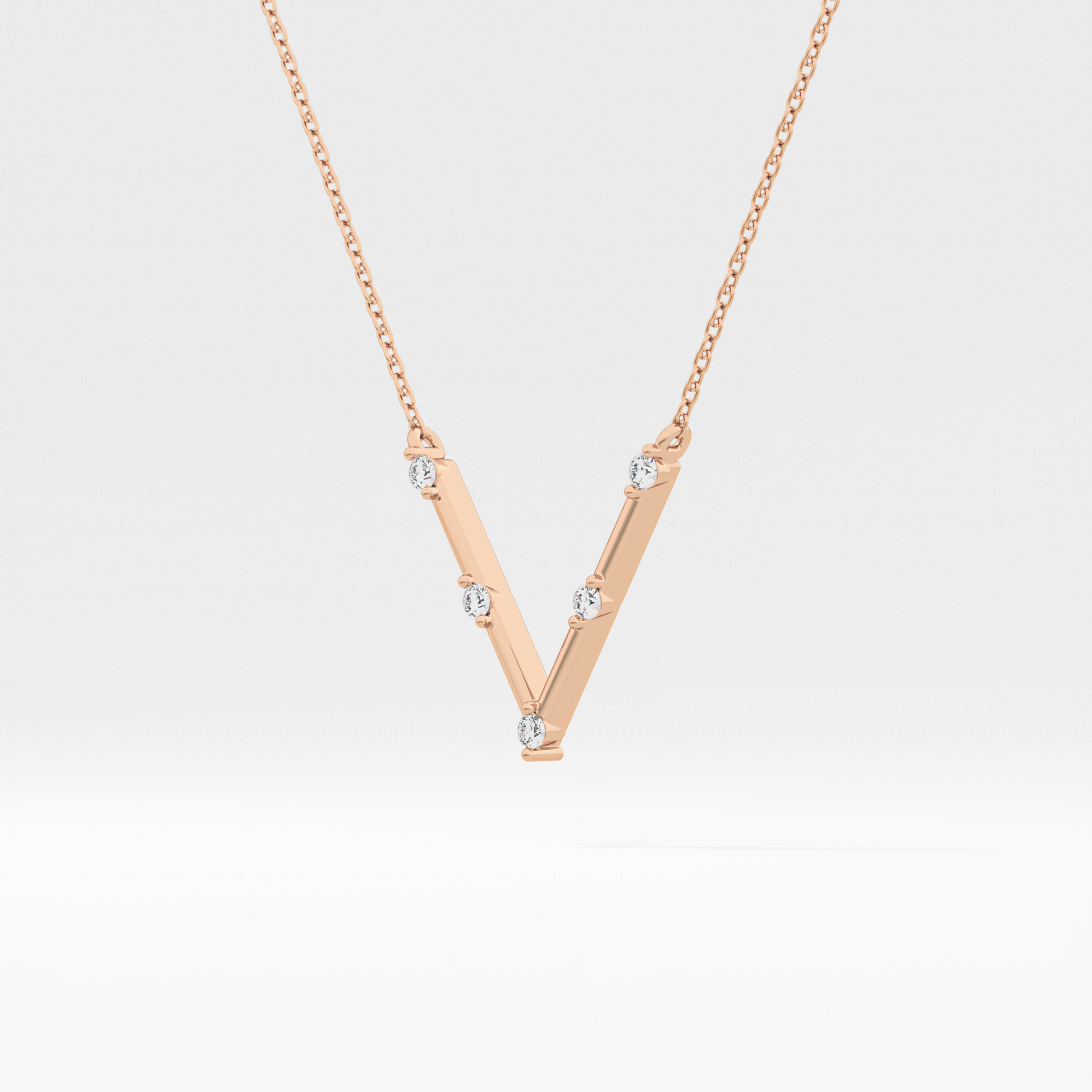 Classic 0.08 TCW Round Moissanite Diamond Necklace