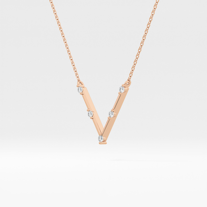 Classic 0.08 TCW Round Moissanite Diamond Necklace