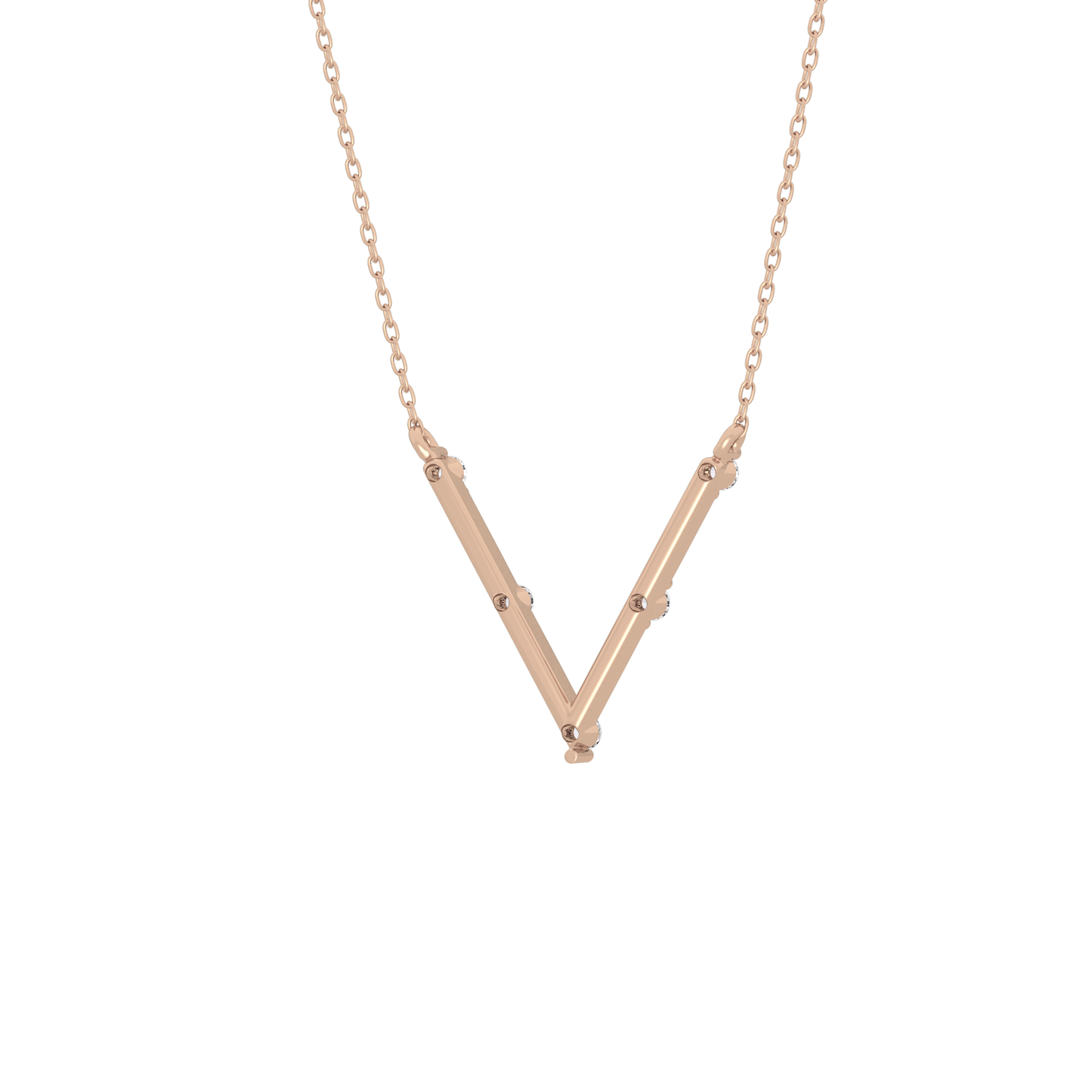 Classic 0.08 TCW Round Moissanite Diamond Necklace