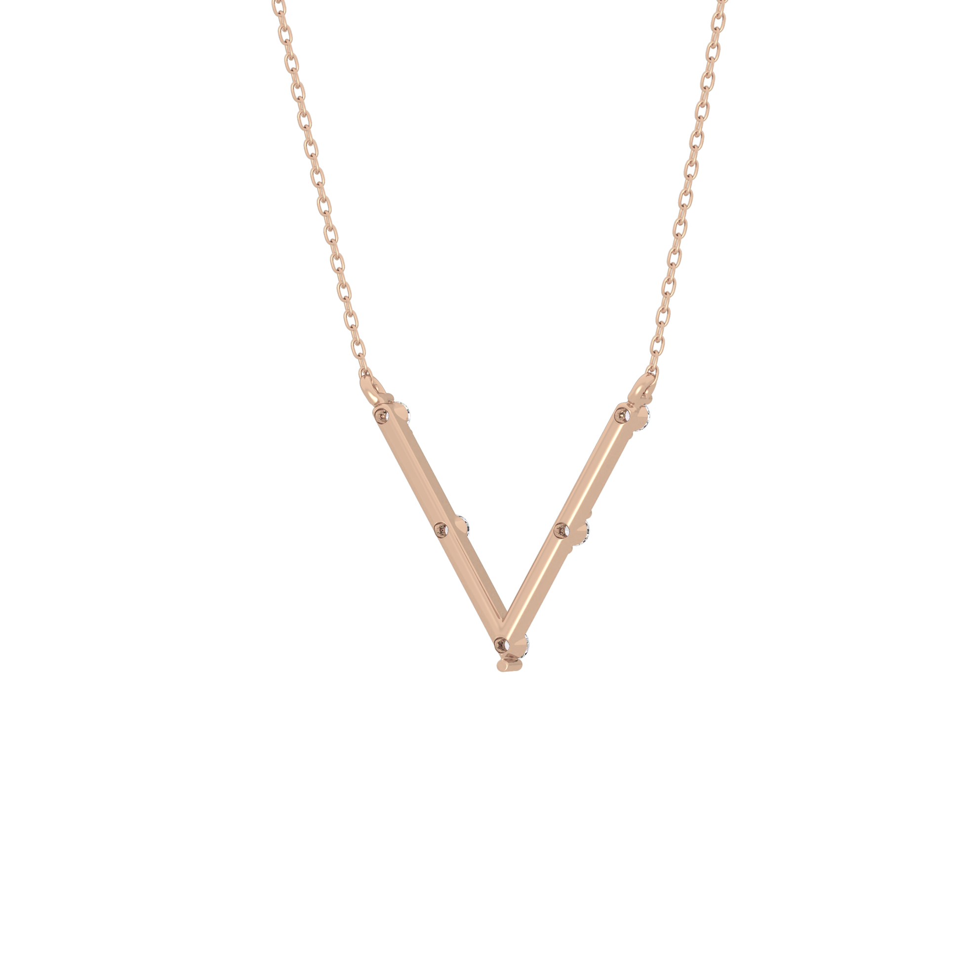 Classic 0.08 TCW Round Moissanite Diamond Necklace