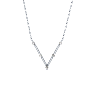 Classic 0.08 TCW Round Moissanite Diamond Necklace