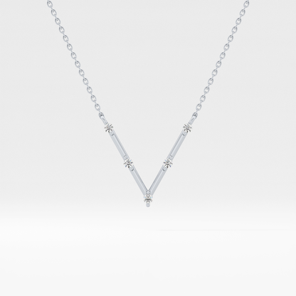Classic 0.08 TCW Round Moissanite Diamond Necklace
