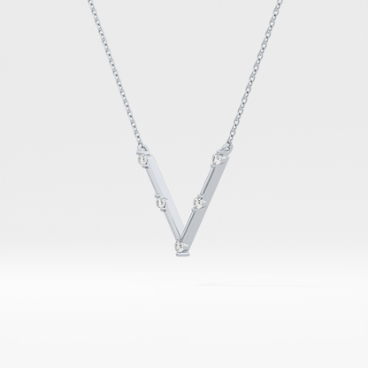 Classic 0.08 TCW Round Moissanite Diamond Necklace