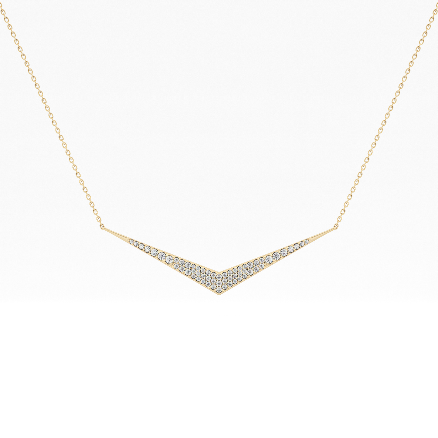 Classic 0.272 TCW Round Cut Moissanite Diamond Necklace