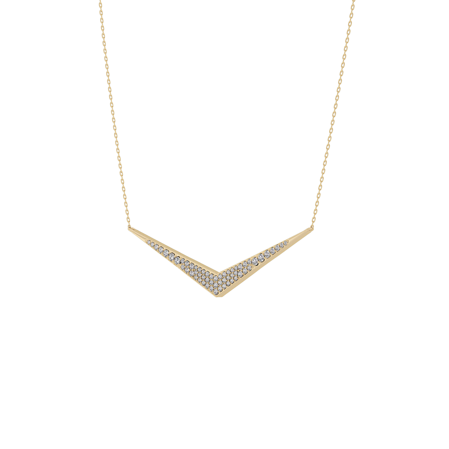 Classic 0.272 TCW Round Cut Moissanite Diamond Necklace