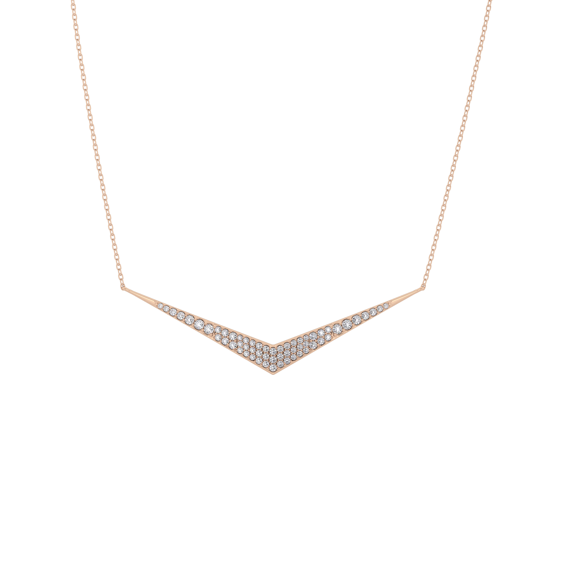 Classic 0.272 TCW Round Cut Moissanite Diamond Necklace