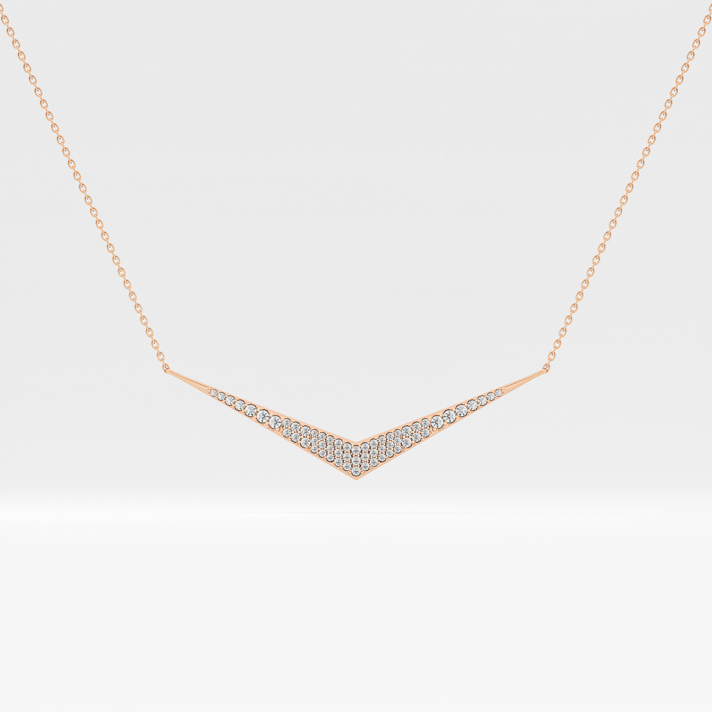 Classic 0.272 TCW Round Cut Moissanite Diamond Necklace