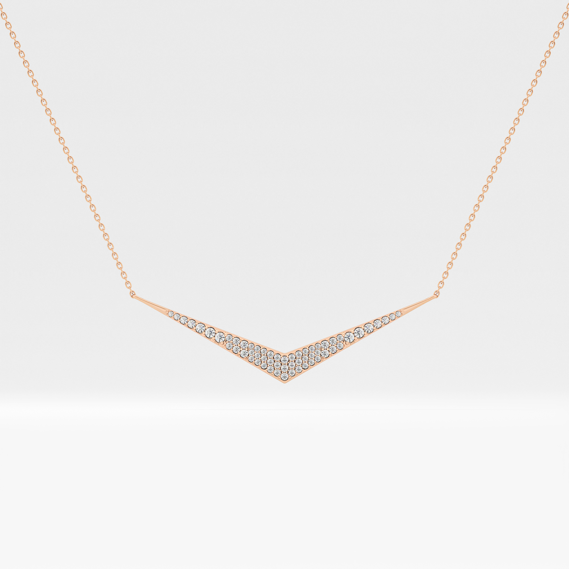 Classic 0.272 TCW Round Cut Moissanite Diamond Necklace