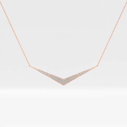 Classic 0.272 TCW Round Cut Moissanite Diamond Necklace