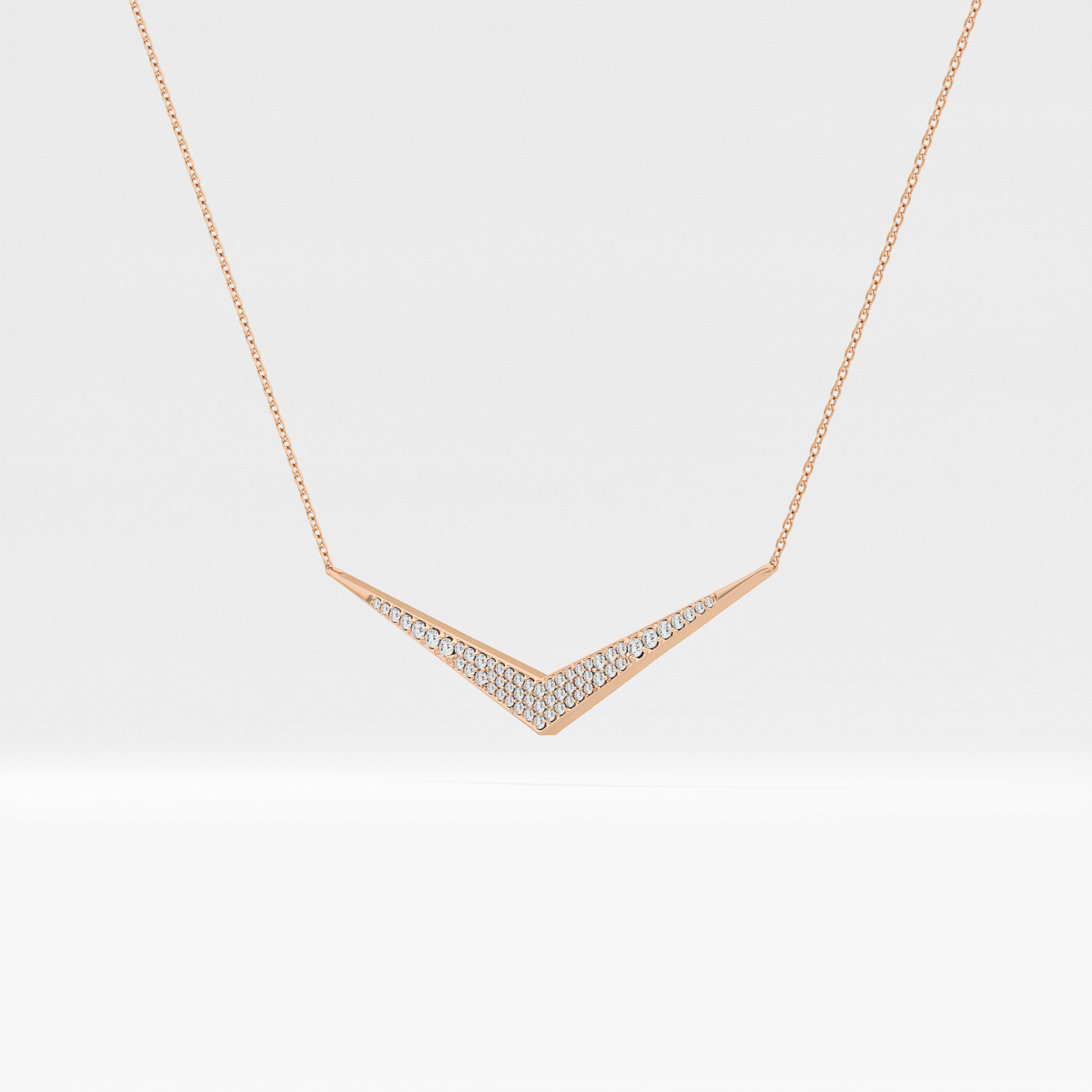 Classic 0.272 TCW Round Cut Moissanite Diamond Necklace