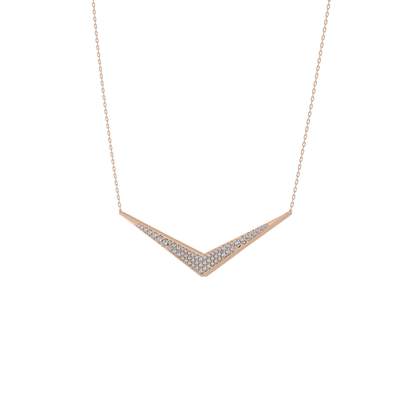 Classic 0.272 TCW Round Cut Moissanite Diamond Necklace