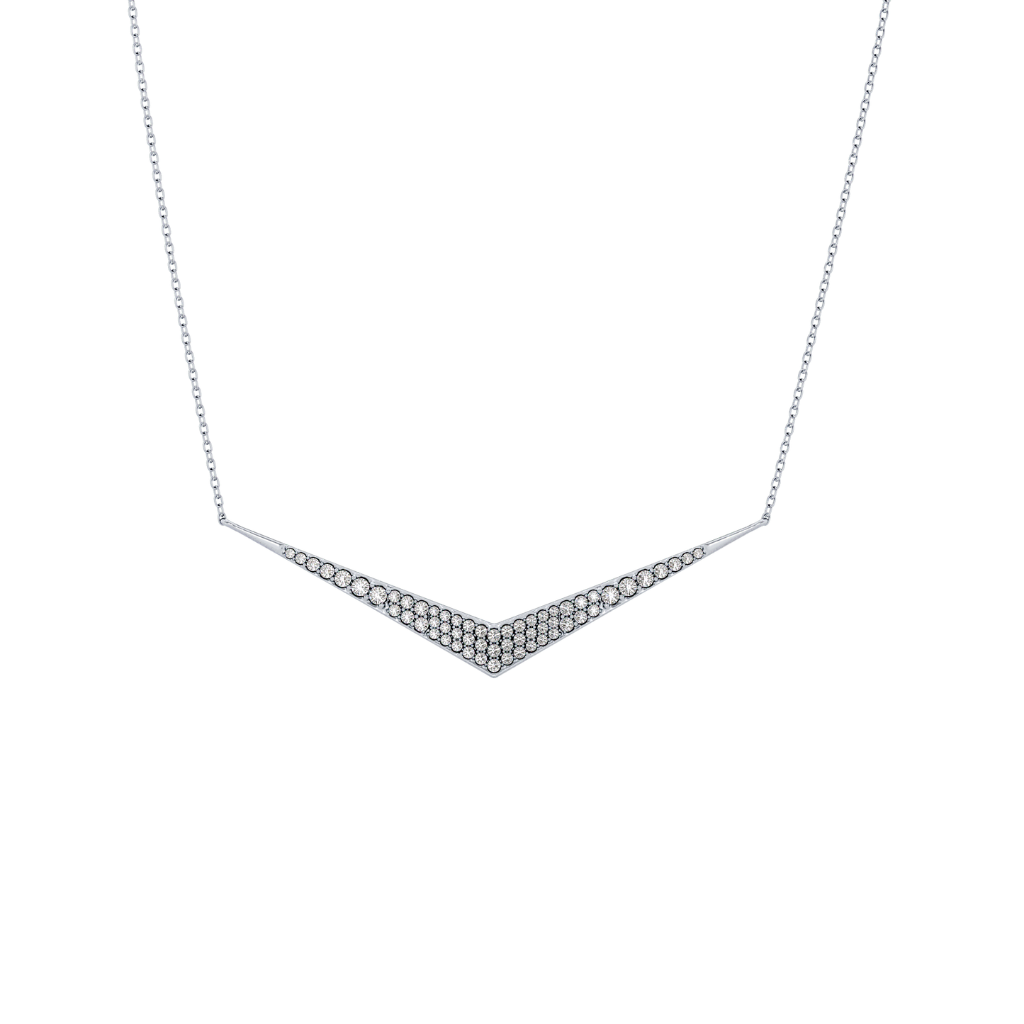 Classic 0.272 TCW Round Cut Moissanite Diamond Necklace
