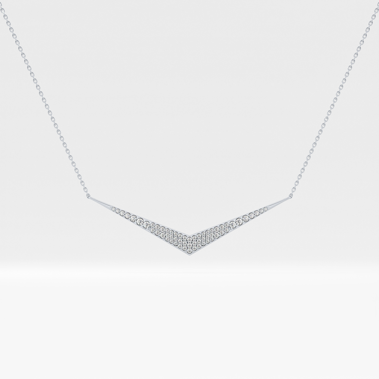 Classic 0.272 TCW Round Cut Moissanite Diamond Necklace