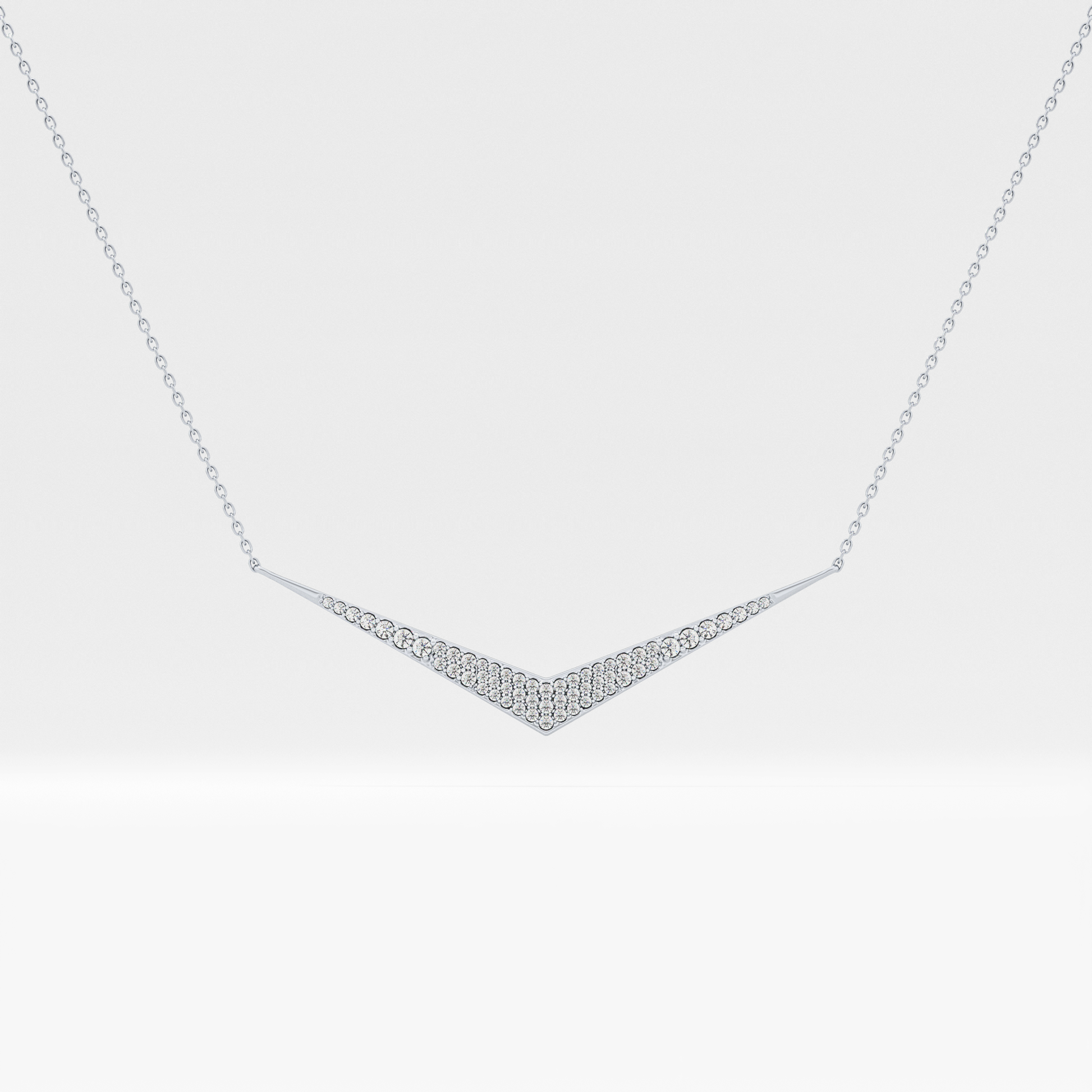 Classic 0.272 TCW Round Cut Moissanite Diamond Necklace
