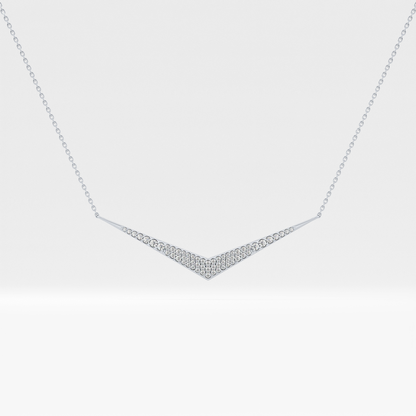 Classic 0.272 TCW Round Cut Moissanite Diamond Necklace