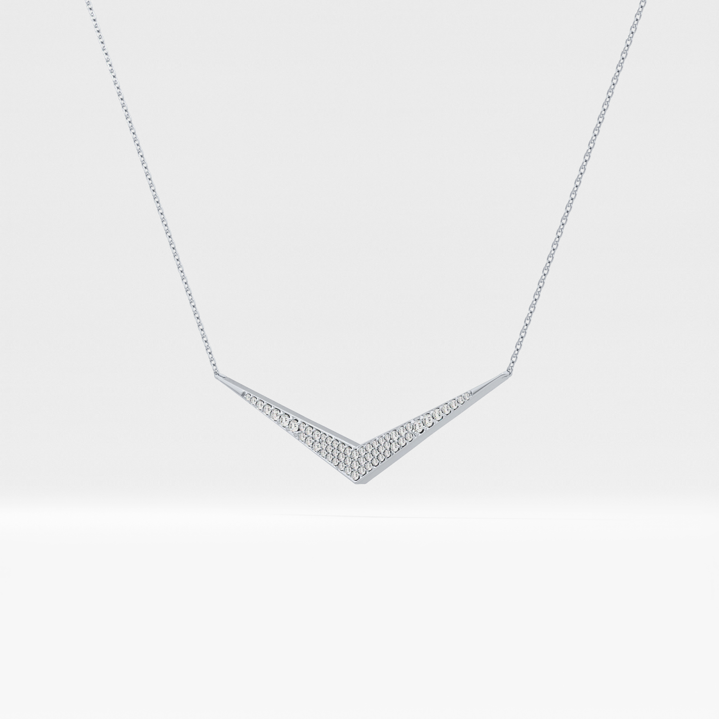 Classic 0.272 TCW Round Cut Moissanite Diamond Necklace