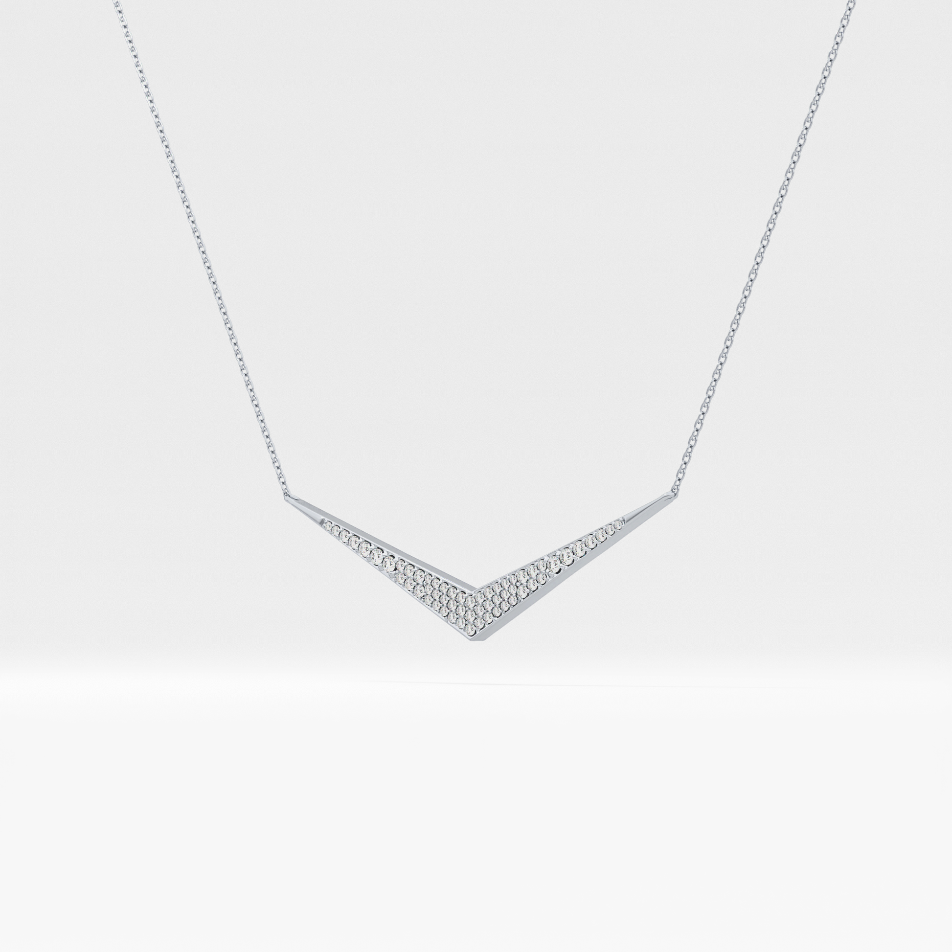 Classic 0.272 TCW Round Cut Moissanite Diamond Necklace