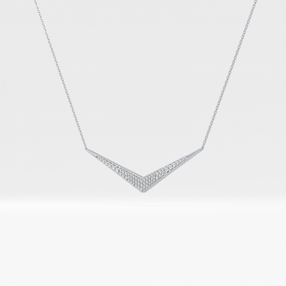Classic 0.272 TCW Round Cut Moissanite Diamond Necklace