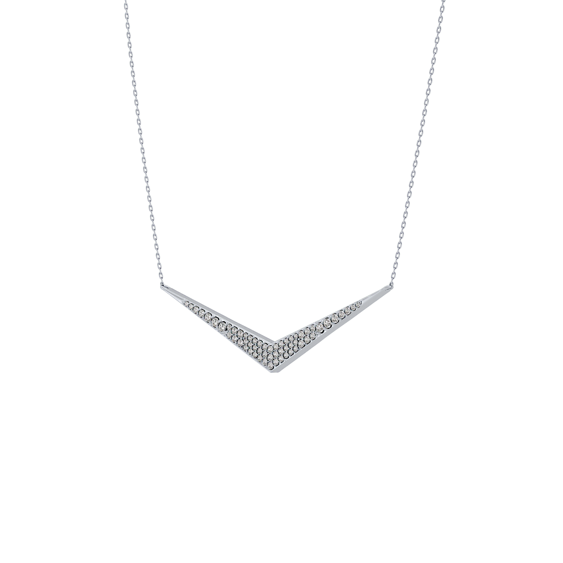 Classic 0.272 TCW Round Cut Moissanite Diamond Necklace