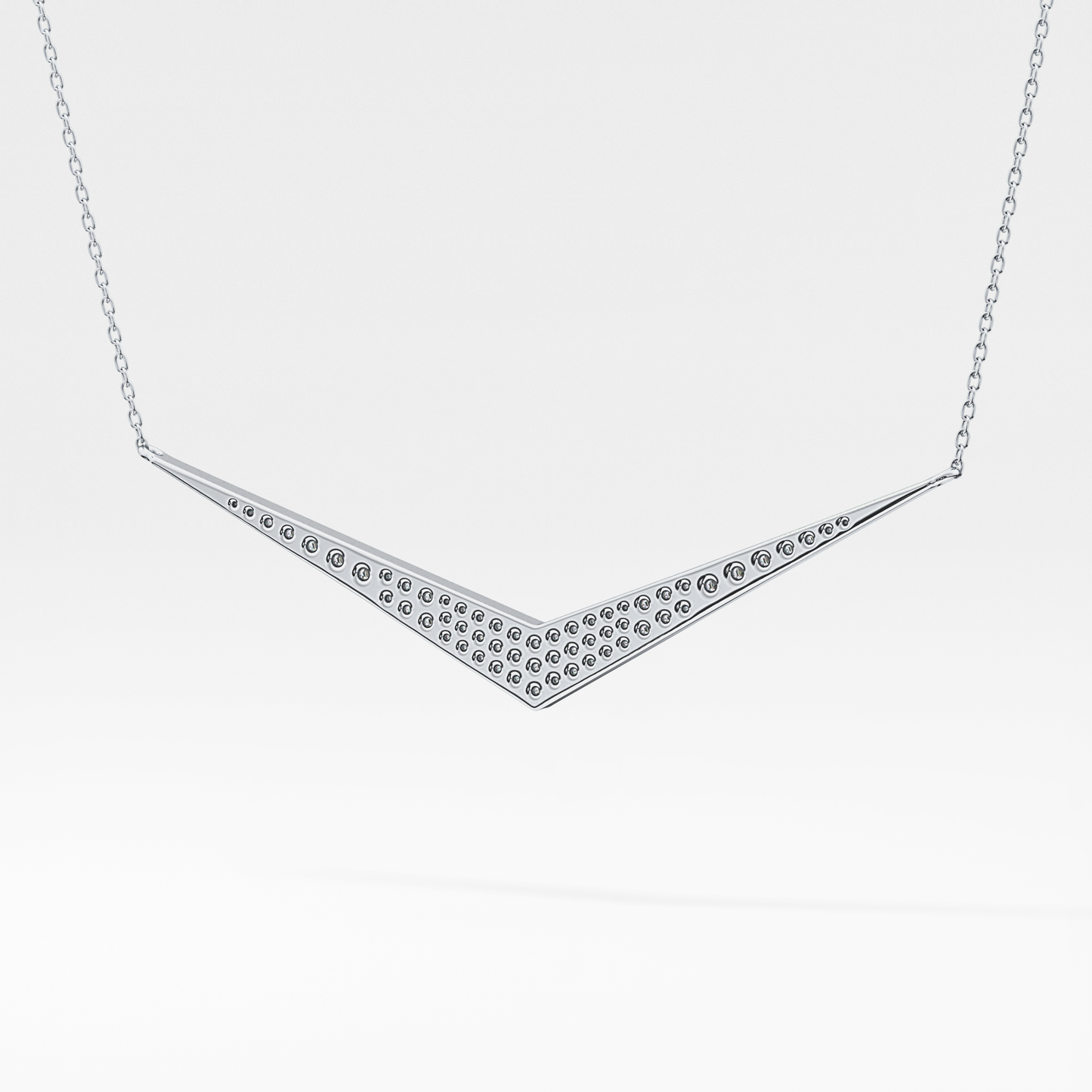 Classic 0.272 TCW Round Cut Moissanite Diamond Necklace