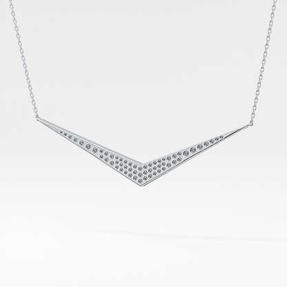 Classic 0.272 TCW Round Cut Moissanite Diamond Necklace