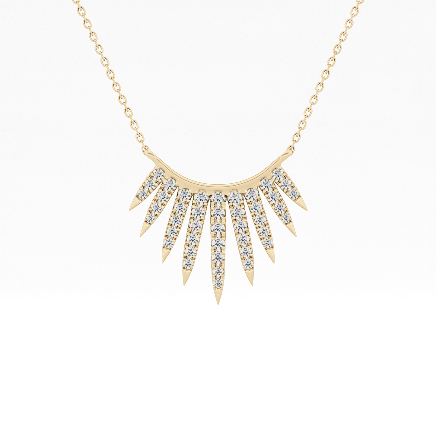 Classic 0.426 TCW Round Cut Moissanite Diamond Necklace