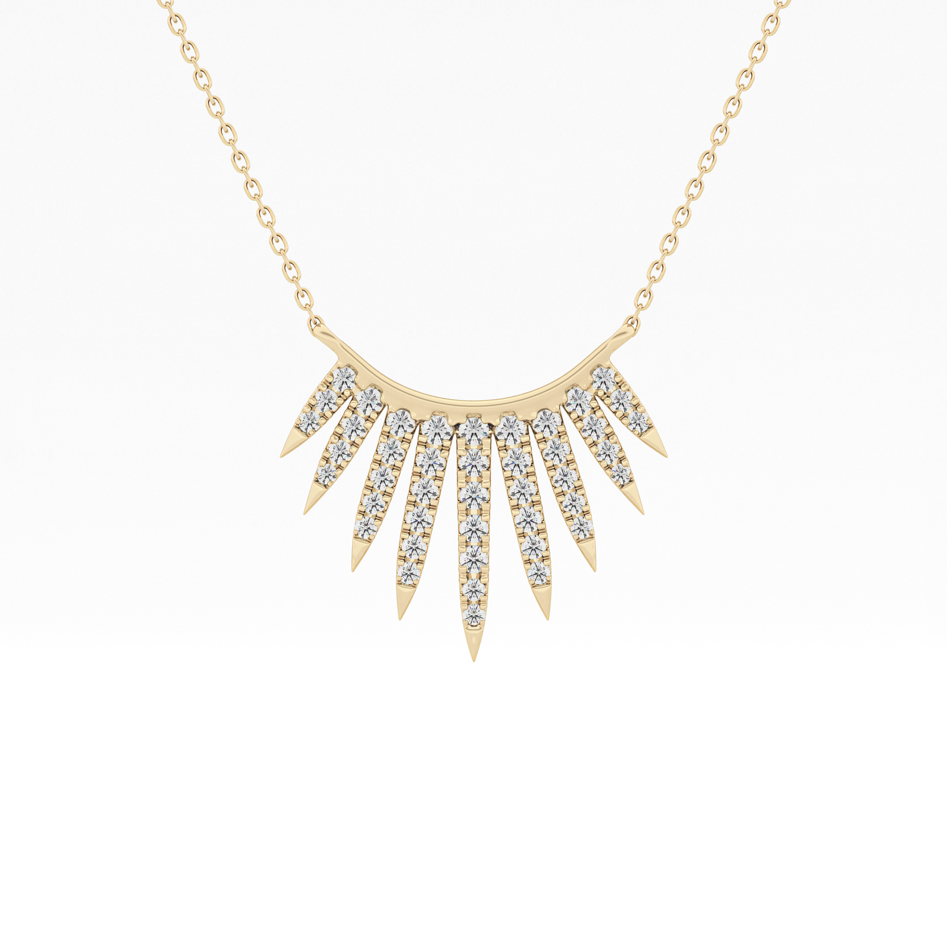 Classic 0.426 TCW Round Cut Moissanite Diamond Necklace