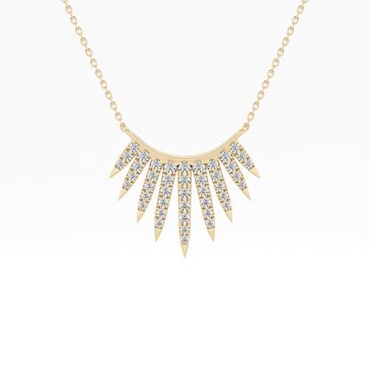 Classic 0.426 TCW Round Cut Moissanite Diamond Necklace