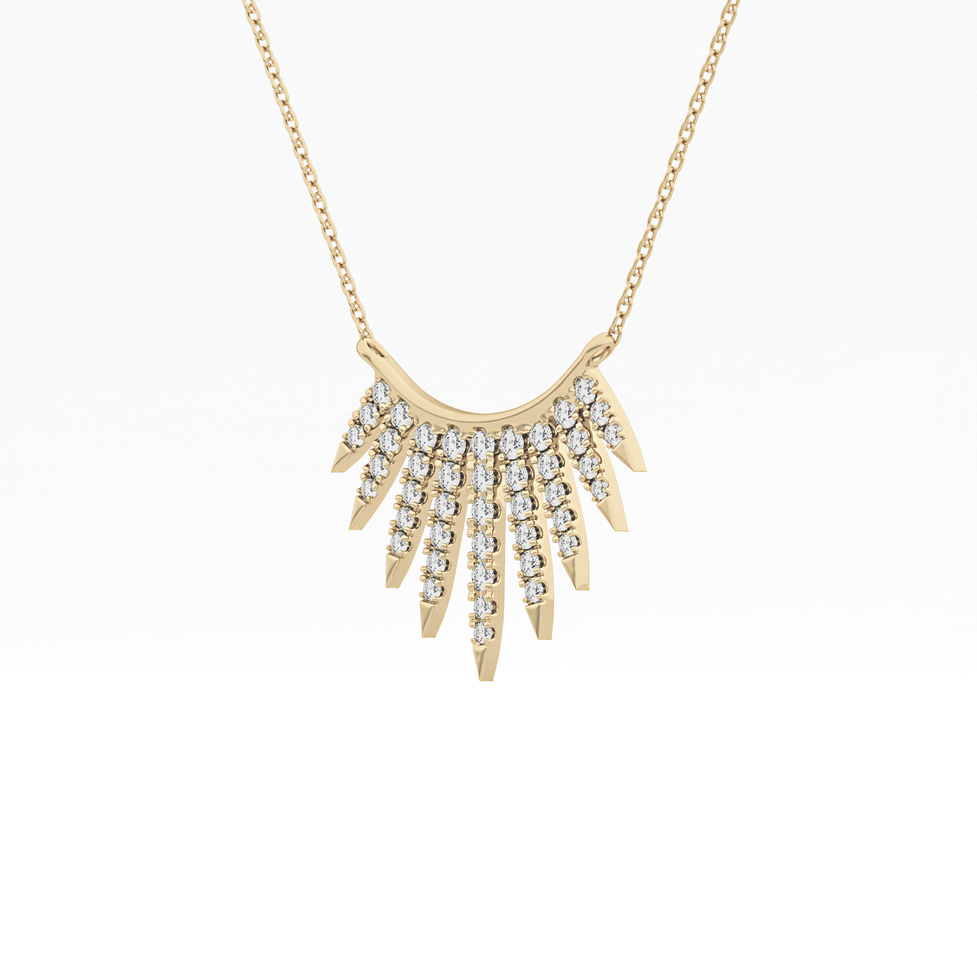 Classic 0.426 TCW Round Cut Moissanite Diamond Necklace
