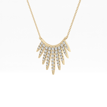 Classic 0.426 TCW Round Cut Moissanite Diamond Necklace