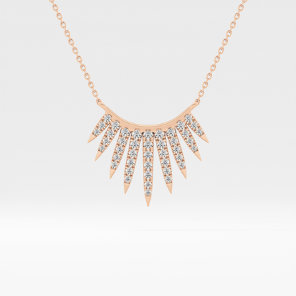 Classic 0.426 TCW Round Cut Moissanite Diamond Necklace