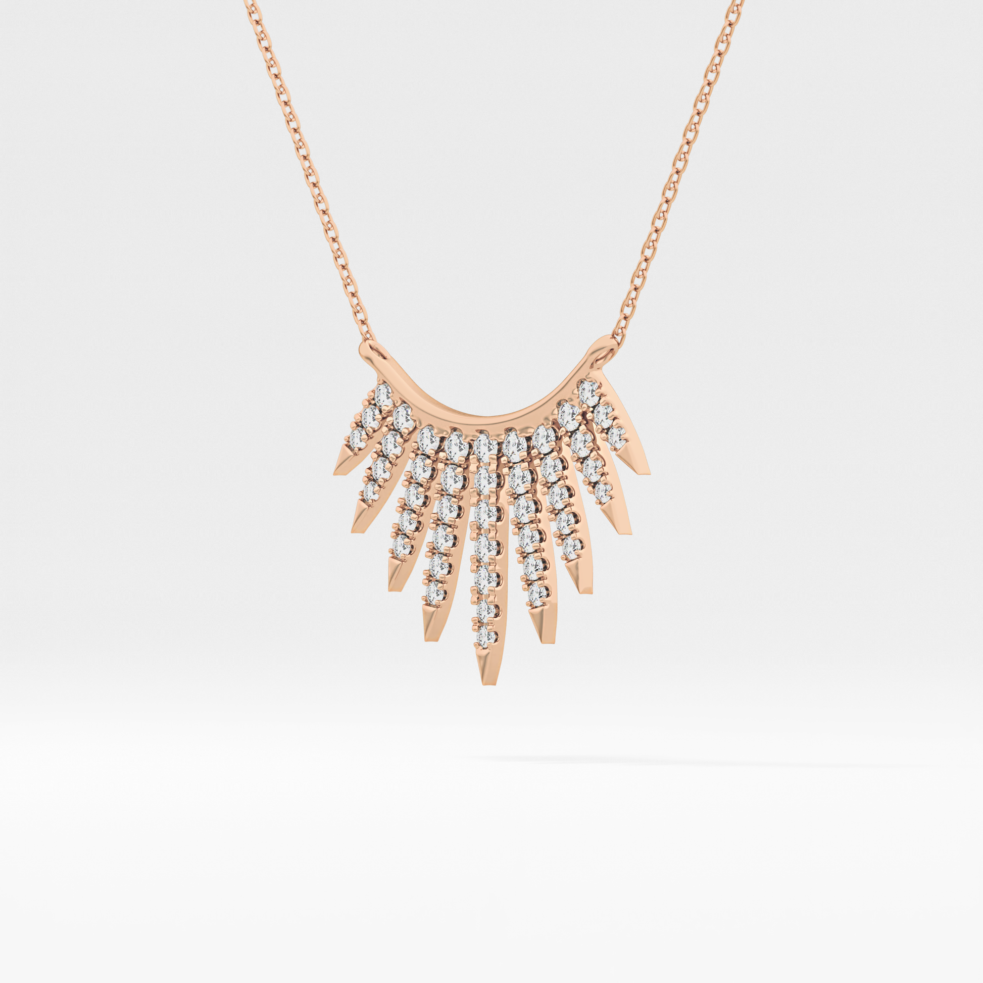Classic 0.426 TCW Round Cut Moissanite Diamond Necklace