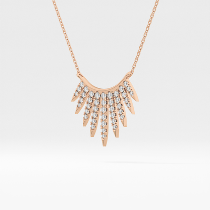 Classic 0.426 TCW Round Cut Moissanite Diamond Necklace