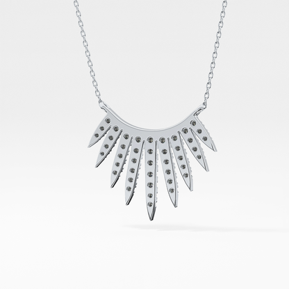 Classic 0.426 TCW Round Cut Moissanite Diamond Necklace