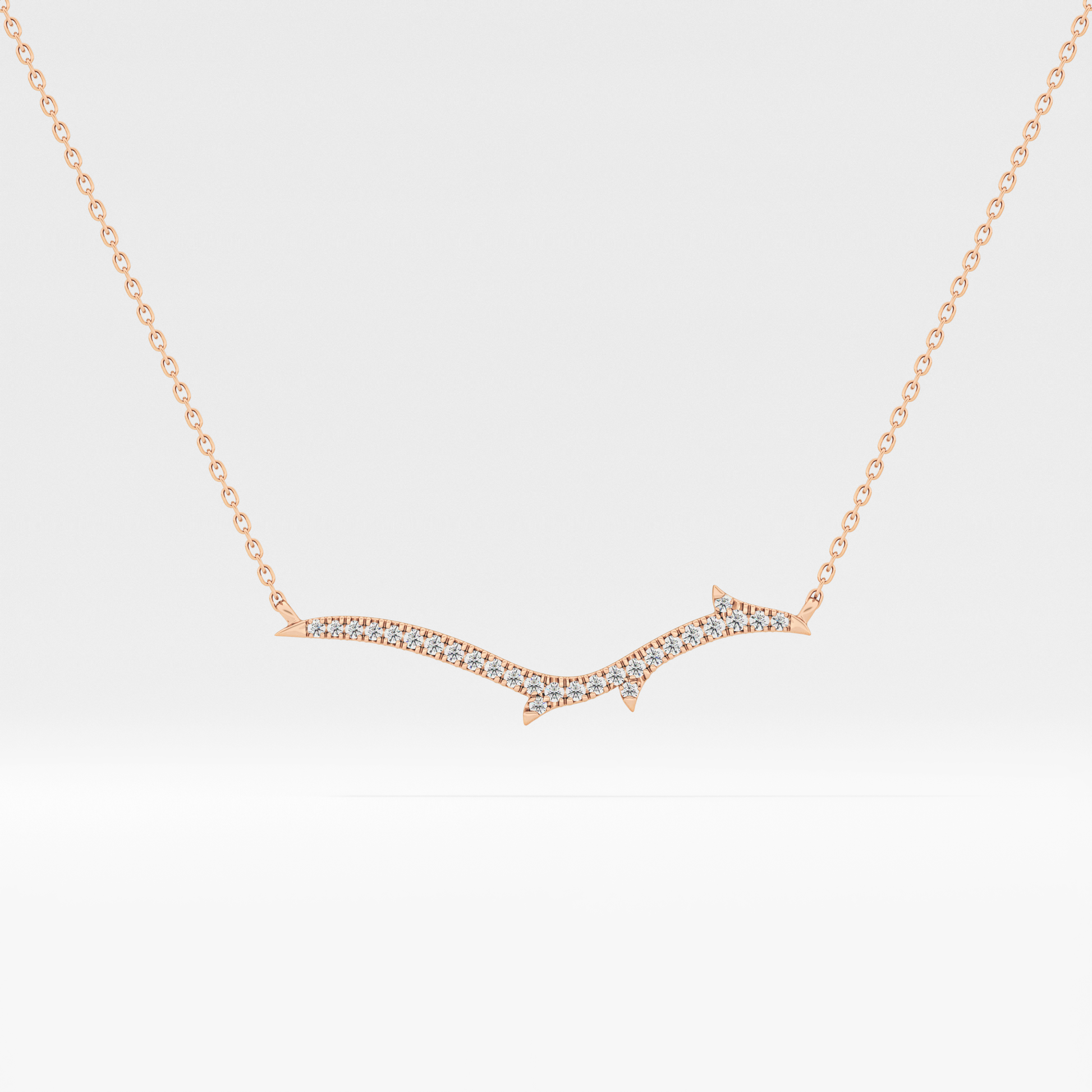 Classic 0.123 TCW Round Cut Moissanite Diamond Necklace